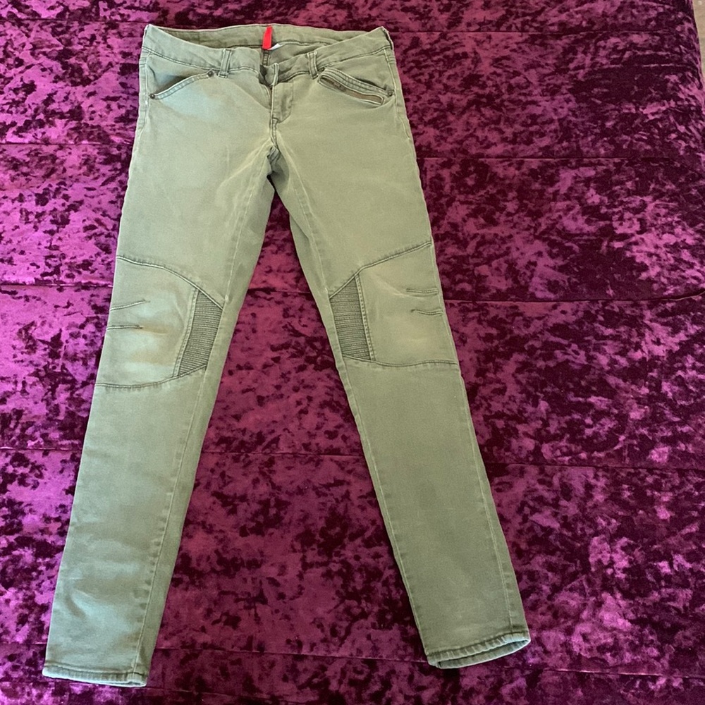 Army green skinny Jeans
